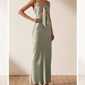 Shona Joy La Lune Bow Tie Maxi Dress